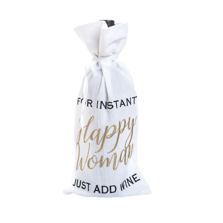 C&F Home Happy Woman Embroidered Wine Bag Wayfair